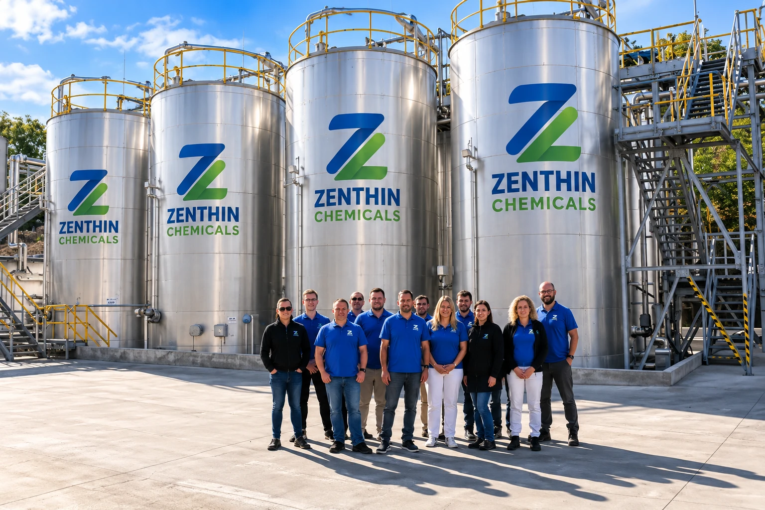 Zenthin Chemicals team at the production plant - European surfactants manufacturer